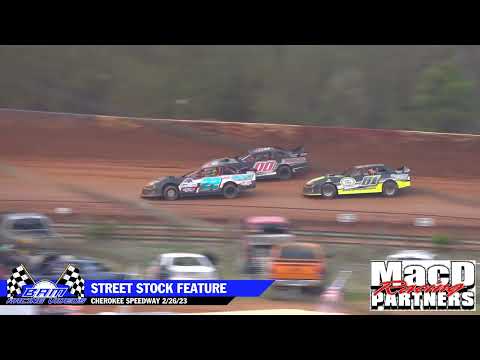 Street Stock Feature - Cherokee Speedway 2/26/23 - dirt track racing video image