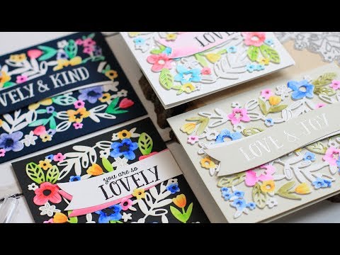 Easy Watercolor ft. Tossed Floral Background Die and ZIGs w/ Dawn