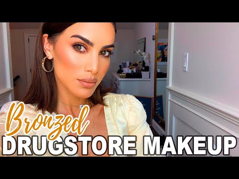 FULL FACE OF DRUGSTORE MAKEUP - BRONZED LOOK - UCDl9AK32Xzr_2UOxjt03f6w