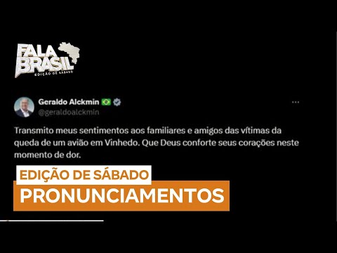 Autoridades lamentam tragédia da queda de avião em Vinhedo (SP)