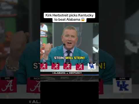 Kirk Herbstreit is rocking <strong>with</strong> the Wildcats <strong>over</strong> the Tide 👀