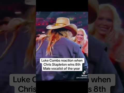 Luke Combs reaction when Chris Stapleton wins 8th Male Vocalist of the Year