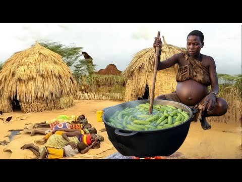 Unbelievable African Desert Life 🏜️ How 3 Co-Wives Cook Traditional African Food for 29 Children