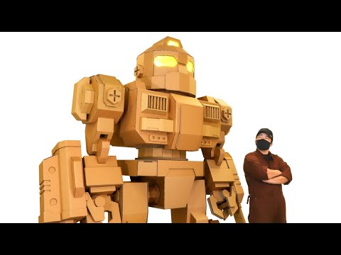 【でかい！】ダンボールで巨大ロボットをつくる｜Making Giant Robot with Cardboard