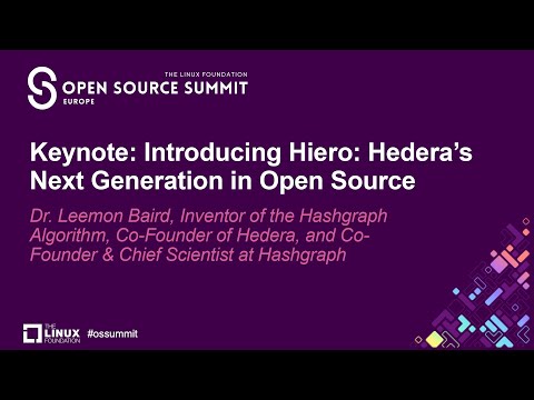 Keynote: Introducing Hedera's Next Generation in Open Source - Dr. Leemon Baird, Co-Founder Hedera