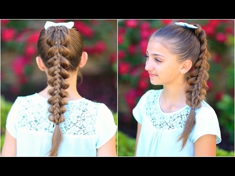 Stacked Pull-Thru Braid | Cute Girls Hairstyles - UC2LgZ_4GzSFQS-3a87_Jc6w