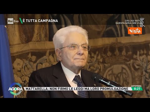 Mattarella sui poteri del Colle - Agorà 06/03/2024