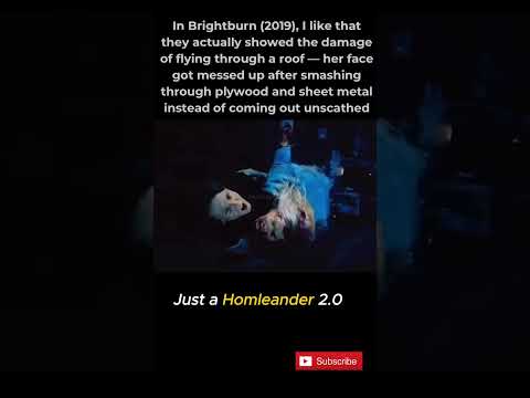 In Brightburn (2019), they actually showed the damage of flying through a roof