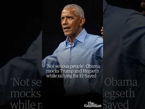 Obama mocks Trump and Hegseth while rallying for El-Sayed: 'Not serious people'
