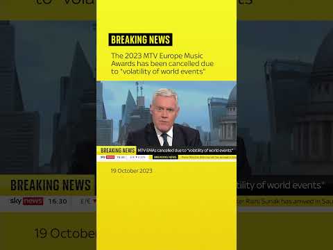 BREAKING: The 2023 MTV Europe Music Awards has been cancelled due to "volatility of world events"