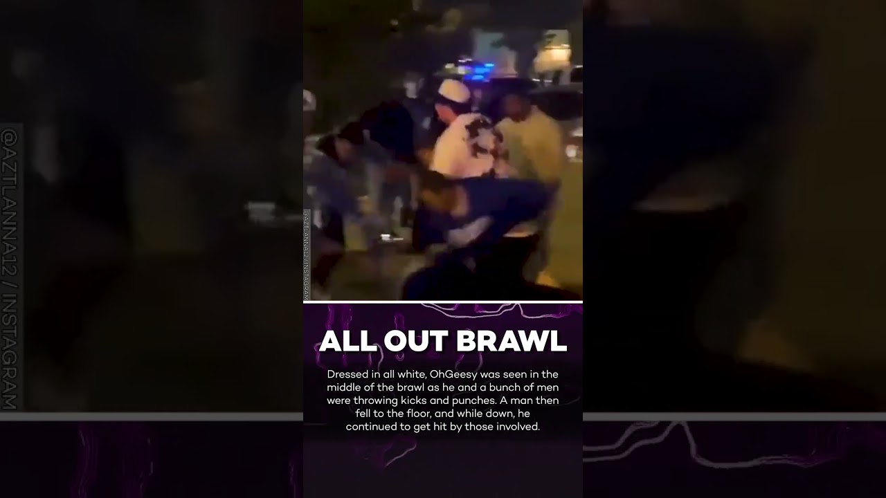 Rapper OhGeesy Involved In Wild Brawl That Ends In Gunfire! #shorts