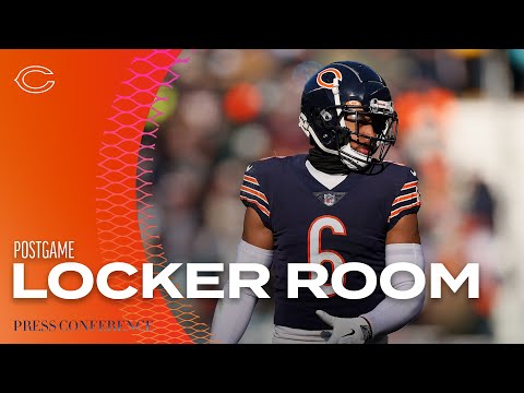 Bears postgame locker room following loss to Eagles | Press Conference video clip