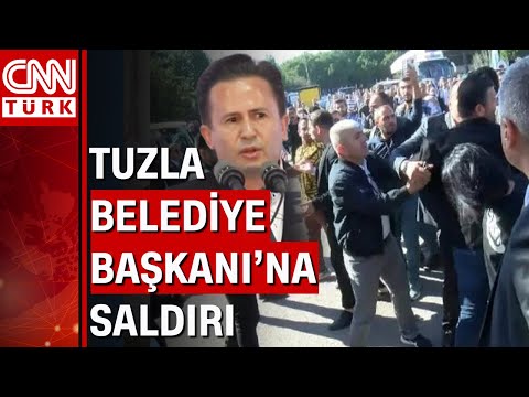 Tuzla Belediye Başkanı Şadi Yazıcı, İSKİ tesis açılışında Erdoğan'a teşekkürü sonra saldırıya uğradı