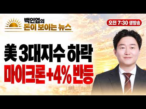 [MBN골드 백인엽] 美 지수 하락 속 마이크론 +4% 급등! 내일 연휴 앞두고 반도체 사야 할까, 팔아야 할까?(feat. 반도체, 2차전지, 전력, 원자력, 광통신, 광케이블)