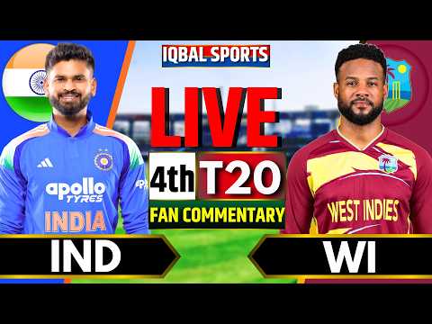 🔴<strong>Live</strong>: IND vs <strong>WI</strong> 4th T20 Fan Commentary | India vs West Indies <strong>Live</strong> Match | <strong>Live</strong> Cricket Match Today
