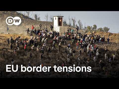 Increased migrant influx causes tensions at the EU-Moroccan border in Ceuta | DW News