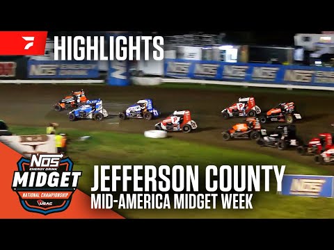 USAC Mid-America Midget Week at Jefferson County Speedway 7/11/25 | Highlights - dirt track racing video image