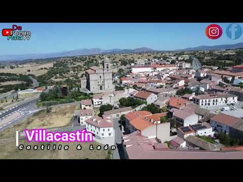 Villacastín vista con Drones; (Iglesia de San Sebastián, Ciudad)