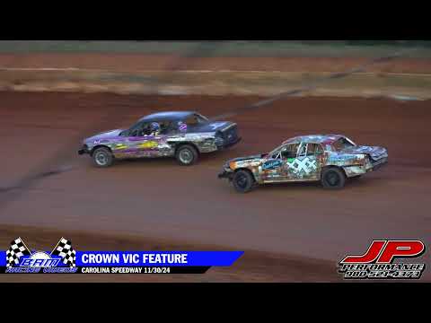 Crown Vic Feature - Carolina Speedway 11/30/24 - dirt track racing video image