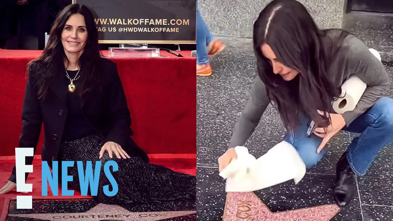 See Courteney Cox CLEAN Her Hollywood Walk of Fame Star | E! News