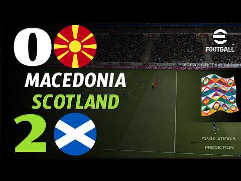 🔴 LIVE : North Macedonia vs Scotland | UEFA Nations League | Football Live eFootball Simulation
