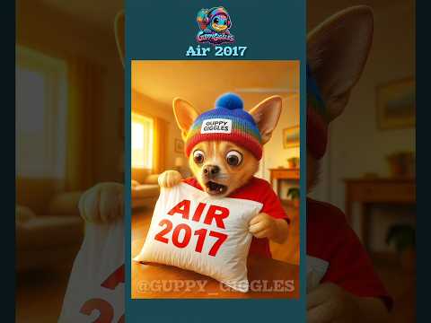 An orange chichuachua smells a bag of air from 2017#funny #meme #chihuahua