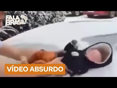 Bebê de 3 meses é usado para limpar neve de carro no Texas; polícia investiga o caso