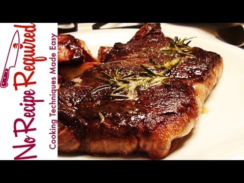 How to Cook New York Strip in the Oven - NoRecipeRequired.com - UC2Kqui8VRpm1uMKl7QQGX2w