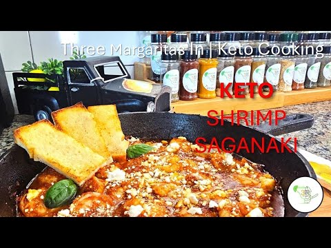 From Mount Olympus straight into our kitchen!! Shrimp Saganaki!! #threemargaritasin