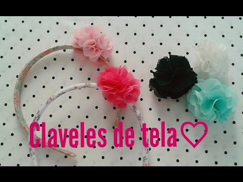 COMO HACER FLORES DE TELA "CLAVELES"