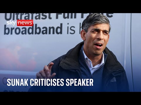 Rishi Sunak criticises Speaker Hoyle in wake of Commons chaos | Israel-Hamas war
