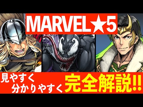 マーベルコラボ☆５キャラを見やすく分かりやすく完全解説！この性能を☆５で出しちゃっていいの？優秀キャラ多数！【MARVEL×パズドラ】