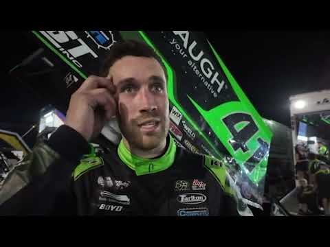Carson Macedo discusses the difficult format, advancing in Friday's A-Main, and more - dirt track racing video image