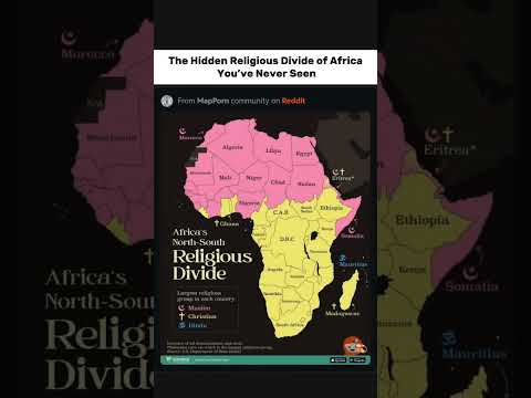 The Hidden Religious Divide of Africa You’ve Never Seen#AfricaFacts #ReligiousMap