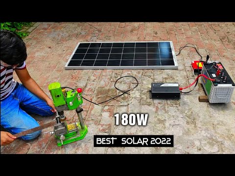 12V 180W Solar Panel System & Battery for 220V AC Load DIY