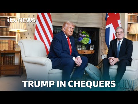 Watch LIVE - Donald Trump arrives at Chequers to meet Sir Keir Starmer | ITV News