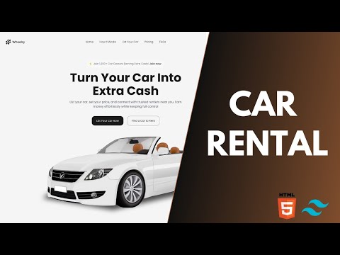 Build a Car Landing Page with Tailwind CSS | Live Coding