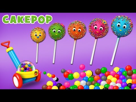 Fun Finger Family Play with Cake Pop and Color Balls Machine for Children