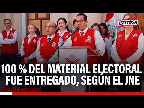 🔴🔵 JNE asegura que el 100 % del material electoral se entregó a centros de votación en todo el Perú