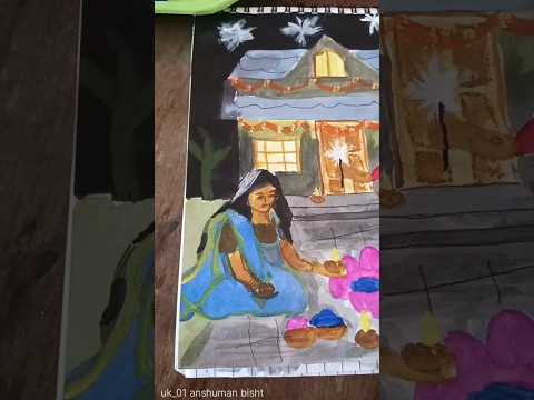 draw a diwali special drawing 🎇🪔🪔🙏🏽 part (3)