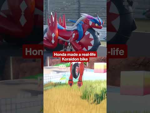 Honda built this Pokémon Scarlet Koraidon bike using balance control technology! #pokemon #car #bike