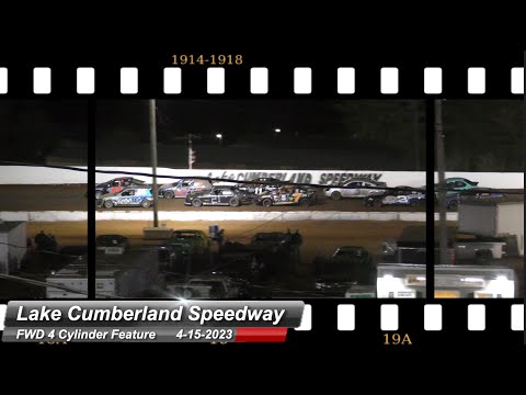 Lake Cumberland Speedway - FWD 4 Cylinder Feature - 4/15/2023 - dirt track racing video image