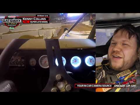 #1c Kenny Collins - Chest Mount Hands View at The Gateway Dirt Nationals - B-Main 12-4-21 - dirt track racing video image