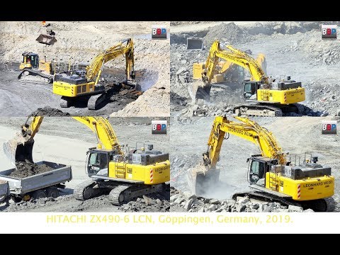 [Harte Arbeit im Fels] HITACHI ZX490-6 LCN, Solid Ground Foundation, Göppingen, Germany, 2019.
