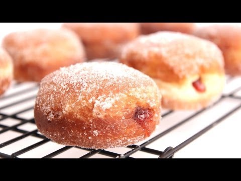 Homemade Jelly Donut Recipe - Laura Vitale - Laura in the Kitchen Episode 787 - UCNbngWUqL2eqRw12yAwcICg