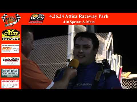 4.26.24 Attica Raceway Park 410 Sprints A-Main - dirt track racing video image