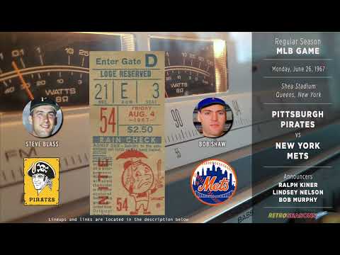 New York Mets vs Pittsburgh Pirates - Full Game Radio Broadcast video clip