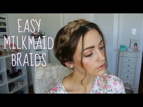 How To: Milkmaid Braids | Hair Tutorial - UC8v4vz_n2rys6Yxpj8LuOBA