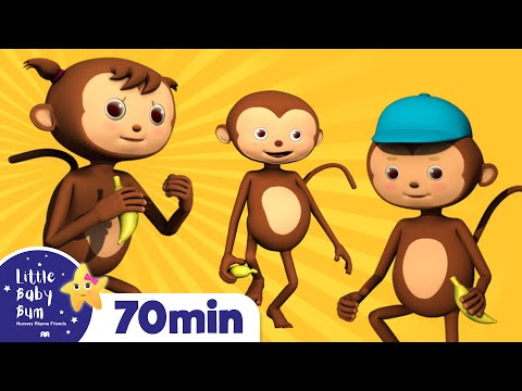 Five Little Monkeys Jumping On The Bed | Plus Lots More Nursery Rhymes | 72 Mins from LittleBabyBum - UCKAqou7V9FAWXpZd9xtOg3Q