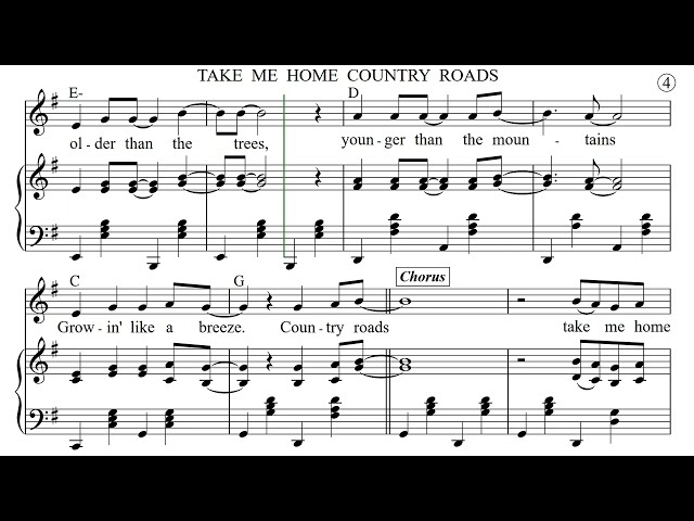 Country Roads Sheet Music – The Perfect Way to Relax